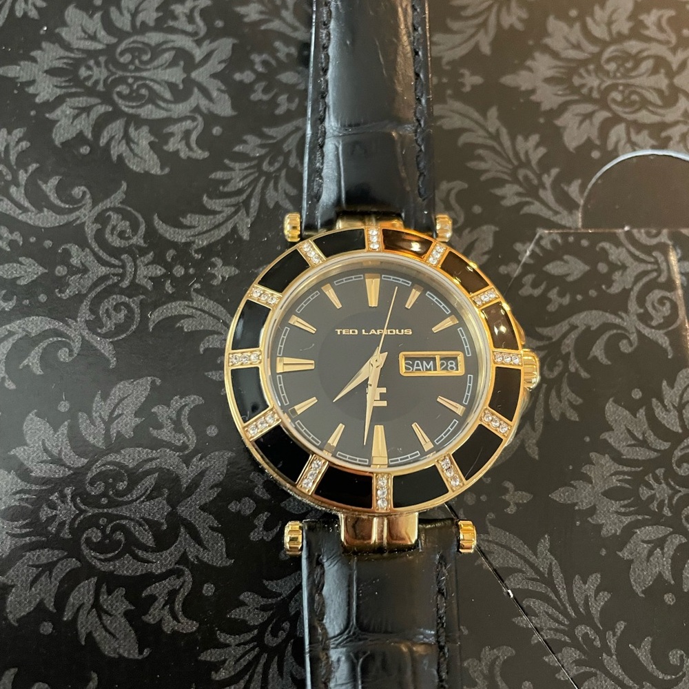 Ted Lapidus Leather Banded Watch with Brand New Battery